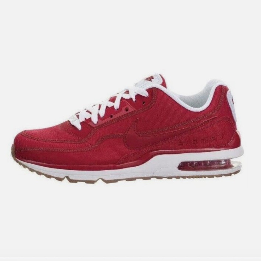 Nike Red and White Air Max Shoes AirMax LTD 3 TXT Gym Red